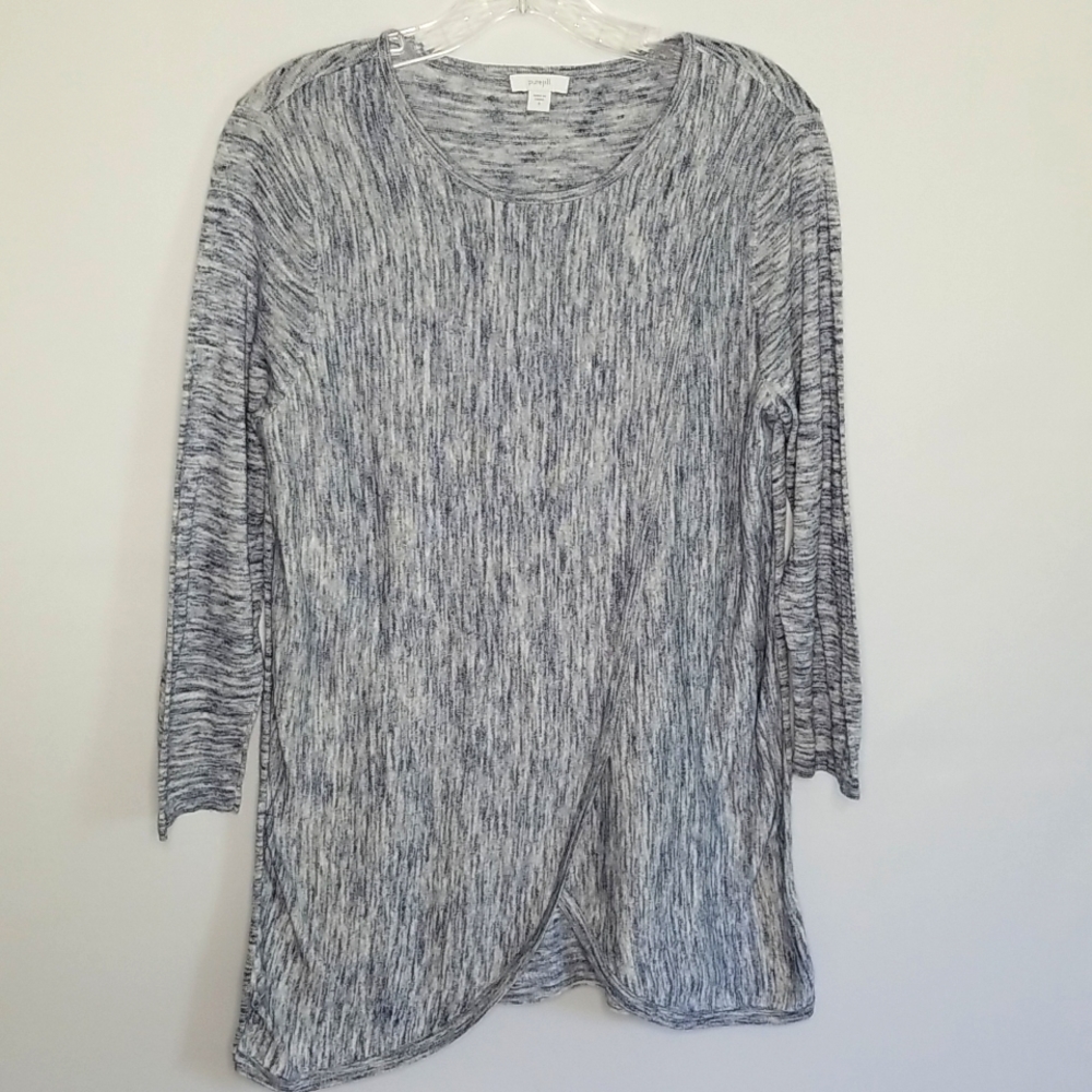 Pure Jill Blue Tunic Length Sweater Size S EUC